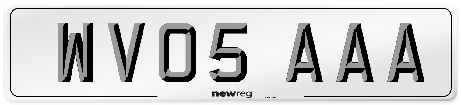 WV05 AAA Number Plate from New Reg